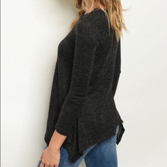 💕 Black Casual Long Sleeve Top - Picture 3 of 6